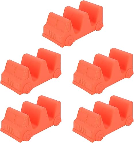 Soporte para tacos, bandeja de ABS para tacos, platos de soporte para tacos en forma de automóvil, 5 soportes para taco, plato colorido para taco,