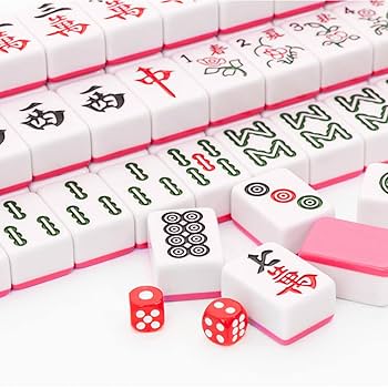 Amazon.co.jp: 麻雀牌 40 ミリメートルピンク中国麻雀セット 144