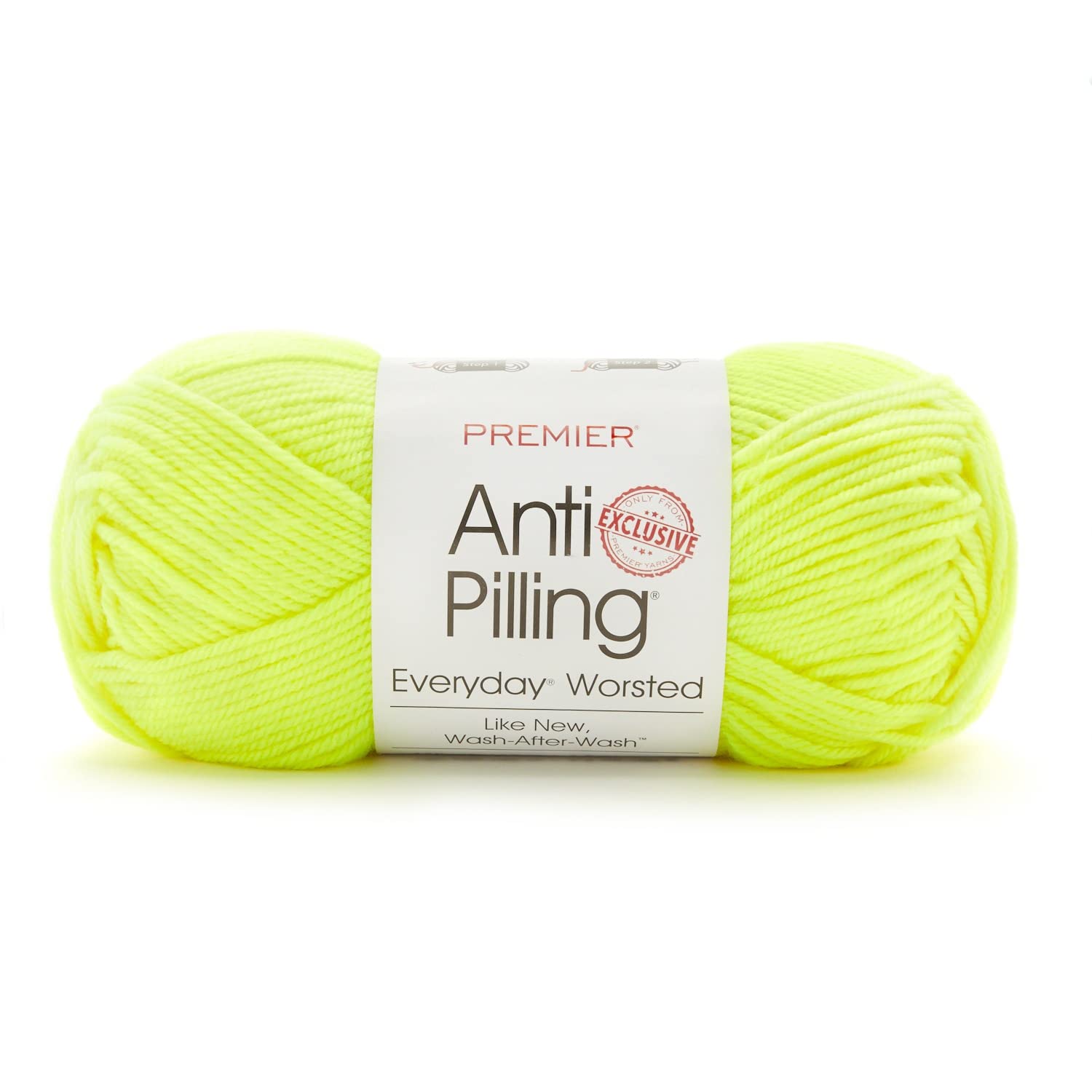 Premier Anti-Pilling Everyday Worsted Yarn, Machine Washable, Soft Acrylic, Color Highlighter