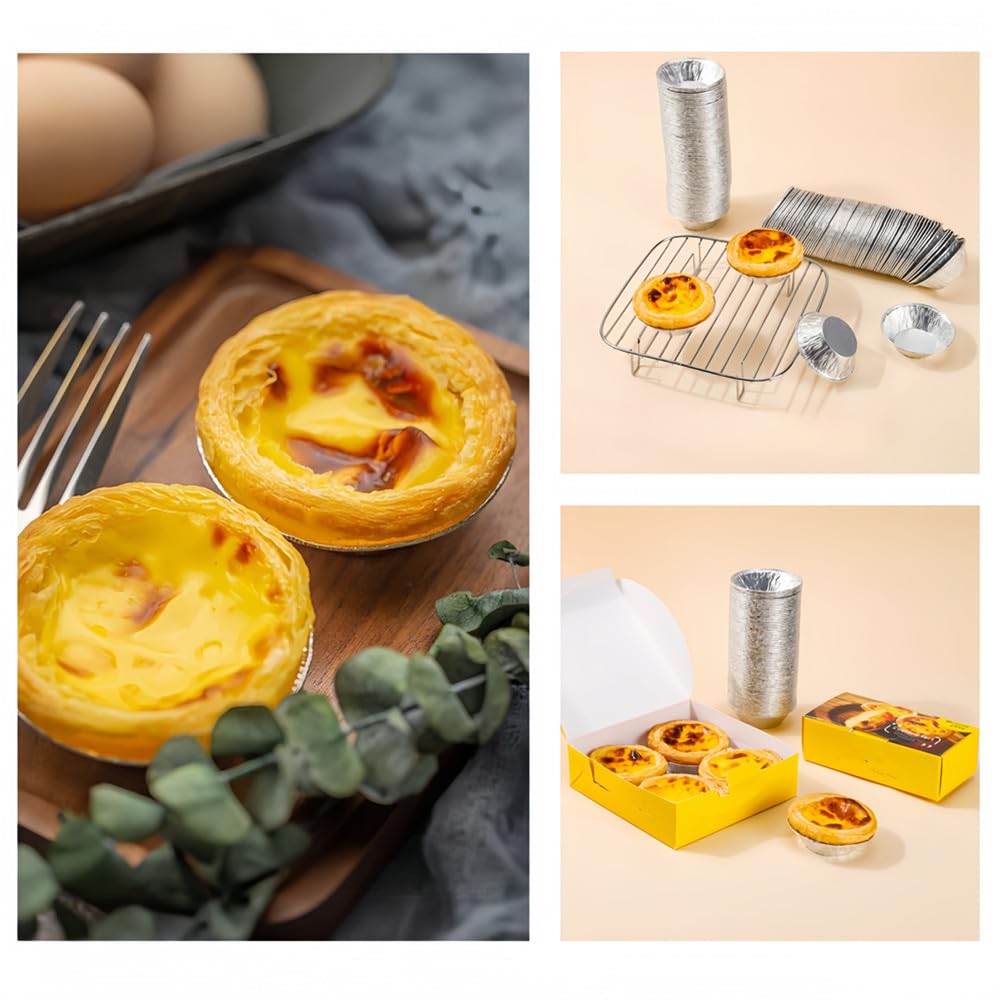 120 stampi per torte in pellicola, teglie rotonde in alluminio da 5 pollici, stampi per dolci in pellicola di alluminio, piccole pentole per friggitrici ad aria, cottura, cucina, cupcake