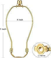 Vista 3 de Juego de 2 soportes desmontables para arpa de lámpara de 7 pulgadas para lámparas de mesa y de pie, soporte resistente para pantalla de lámpara