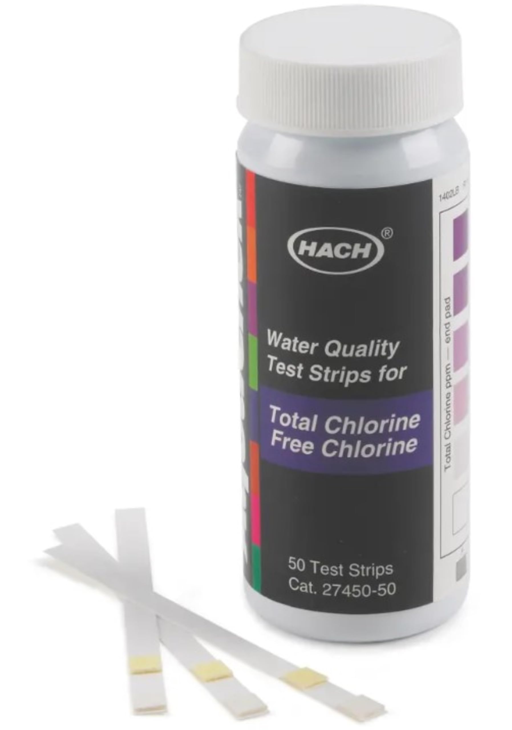 Hach Free & Total Chlorine Test Strips, 0-10 mg/L, Chlorine Testing, Water Quality Test Strips, Accurate Chlorine Measurement, Easy-to-Use Chlorine Test Strips, 2745050