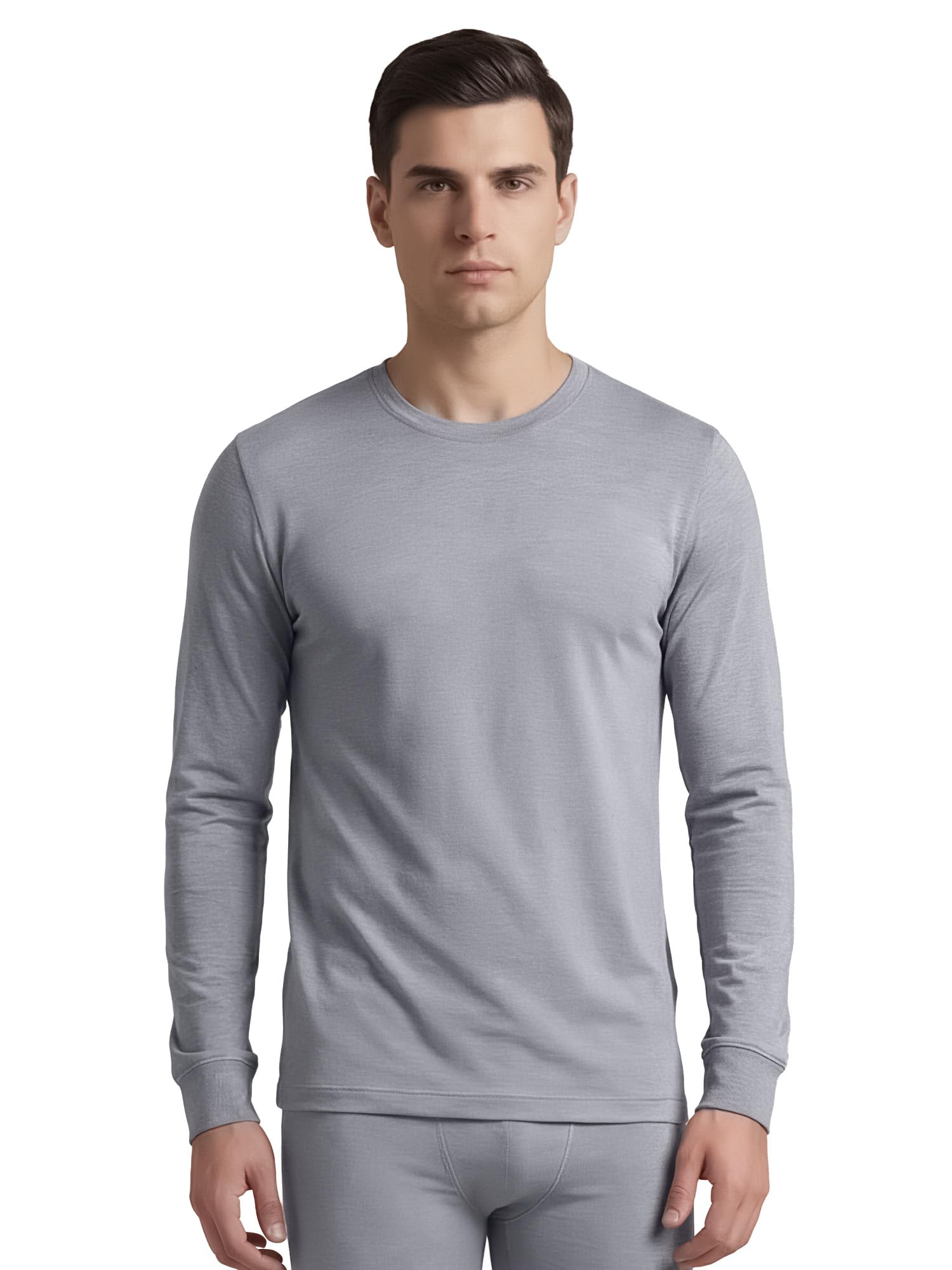 Mens Cotton Rich Warm Thermal Top |Slim Fit-Solid Fullsleeve |Heatpro Sub-Zero Warm and Lightweight| Men Thermal Top-image-10