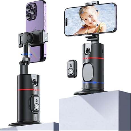 Auto Face Tracking Tripod with Remote for Live Video & Chat