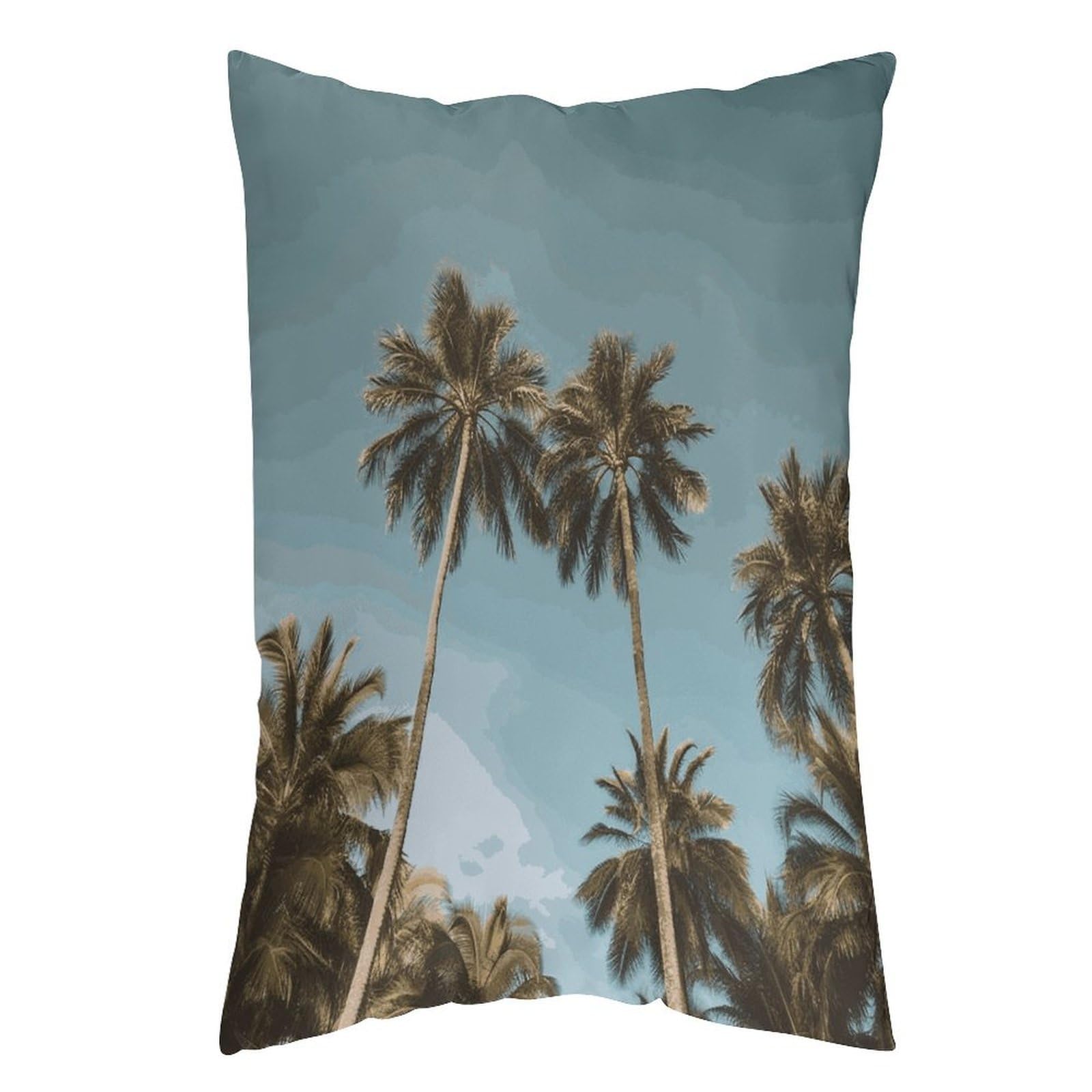 LDGSUPH Tall Tropical Palm Trees Pillow Cases Soft Pillowcase with Invisible Zipper Wrinkle Resistant Pillow Covers Breathable Removable Pillow Protector for Bed Sofa Car 16 "x24