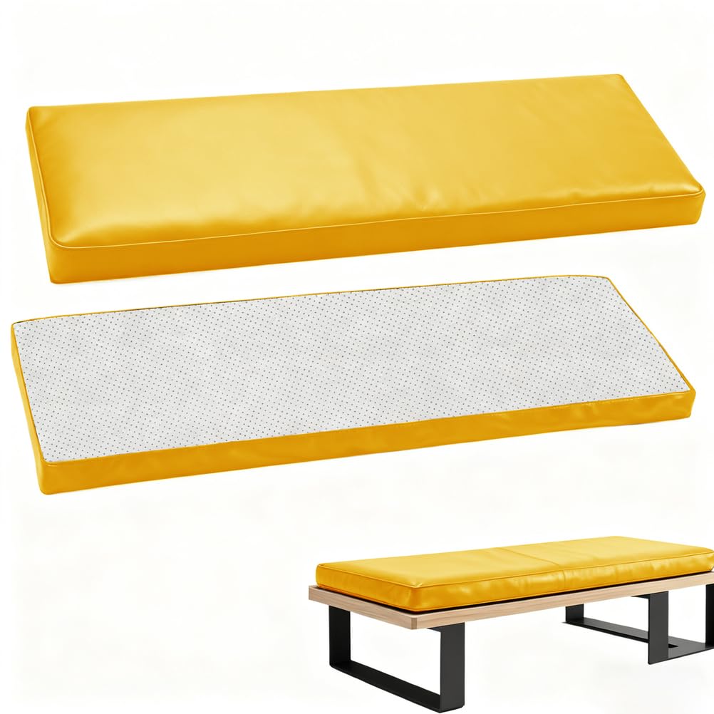 Wodoodporna skórzana ławka CushAntiSlipSeat Pad do ogrodu Huśtawka Futro 110x50x5CM pokrowiec na ławkę stół siedzisko Solut