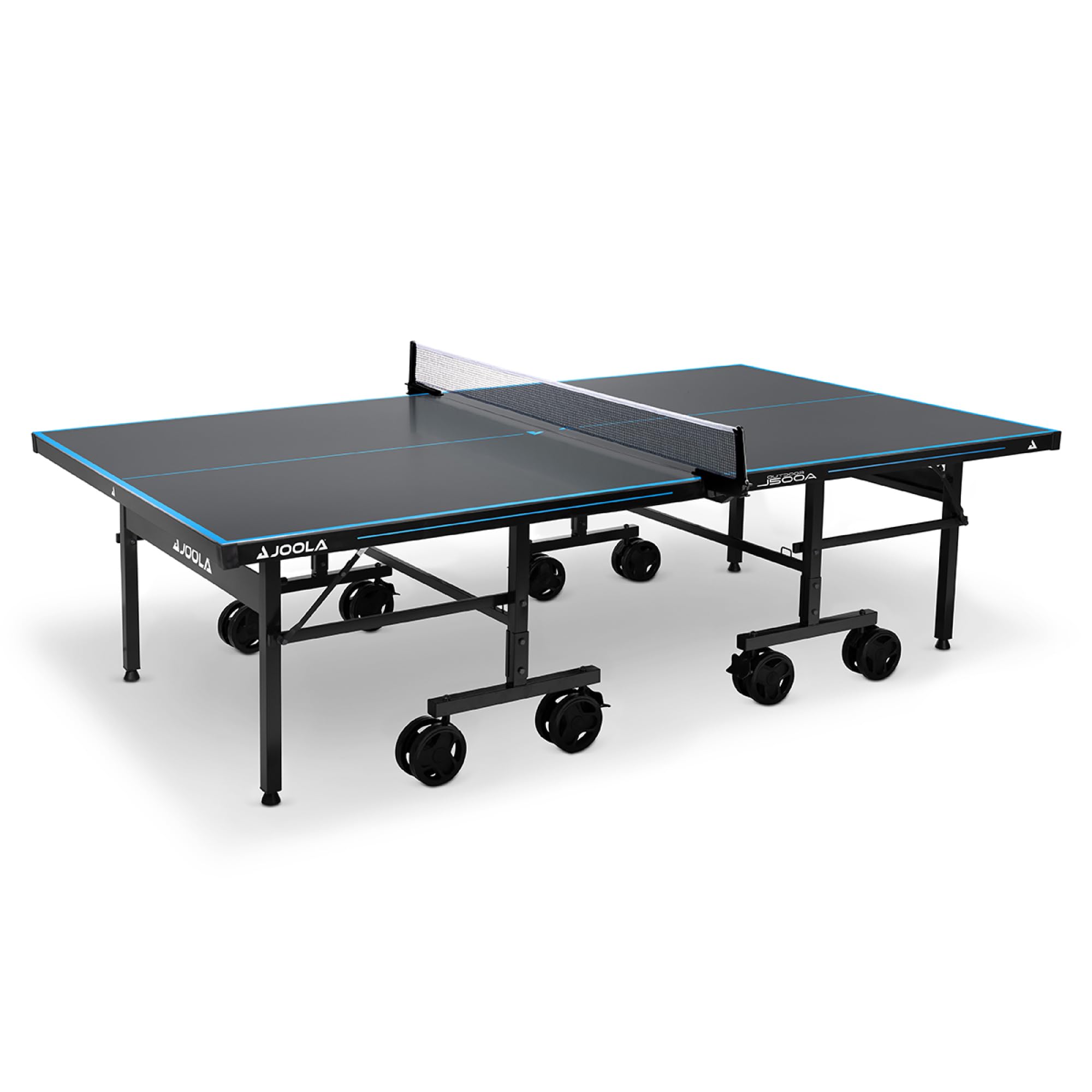 JOOLA Mesa de Ping Pong Profesional para Exteriores J500A - Superficie de Aluminio de 6mm - Plegable y Resistente al Clima con Red