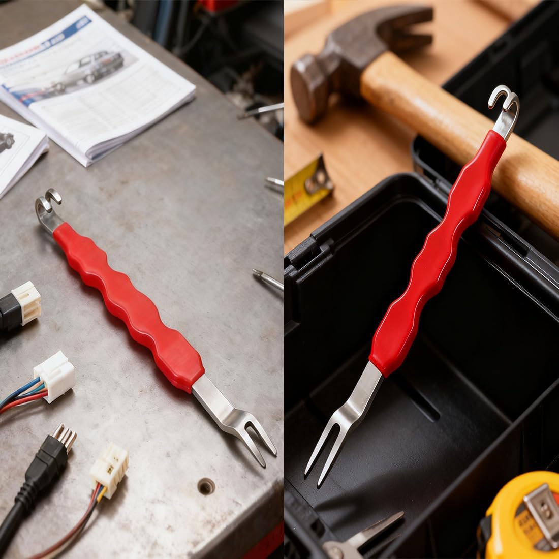 Automotive Electrical Terminal Connector Separator Removal Tool, Plug Connector Remover for Cars, Universal Electrical Disconnect Pliers Tool for Most Vehicles (6Green)