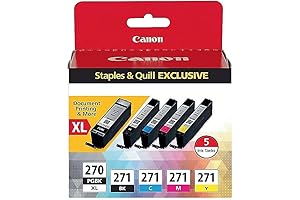 Canon PGI 270 XL/CLI 271 Black/Color Ink Cartridge: Premium Quality Prints for...