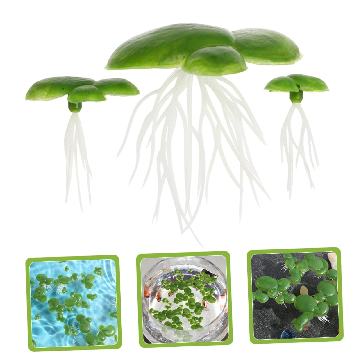 Cabilock 450piezas Plantas Flotantes Artificiales De Lenteja para Acuarios Decoración Natural Resistente y Liviana para Tanques De Peces