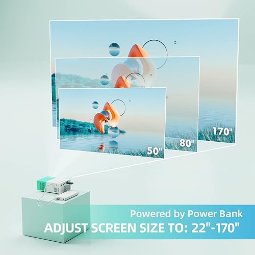 Miniatura 7 de Proyector mini proyector portátil de cine al aire libre, proyector de video LED Pico para proyectores de cine en casa, compatible con