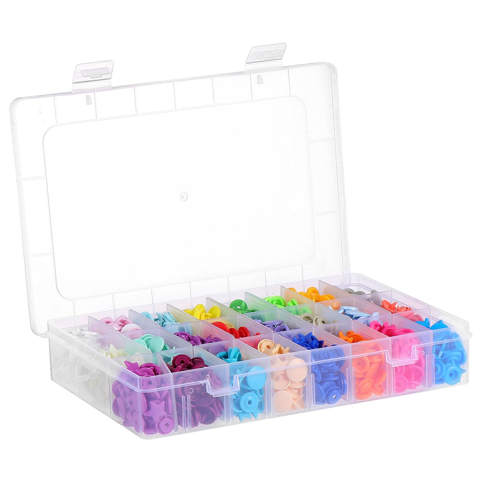 OSALADI Kit de Botones de Presión de Resina 360 Sets Diseño de Estrella para Ropa Infantil y Baberos, Fácil de Usar y Combinar en Manualidades Profesionales