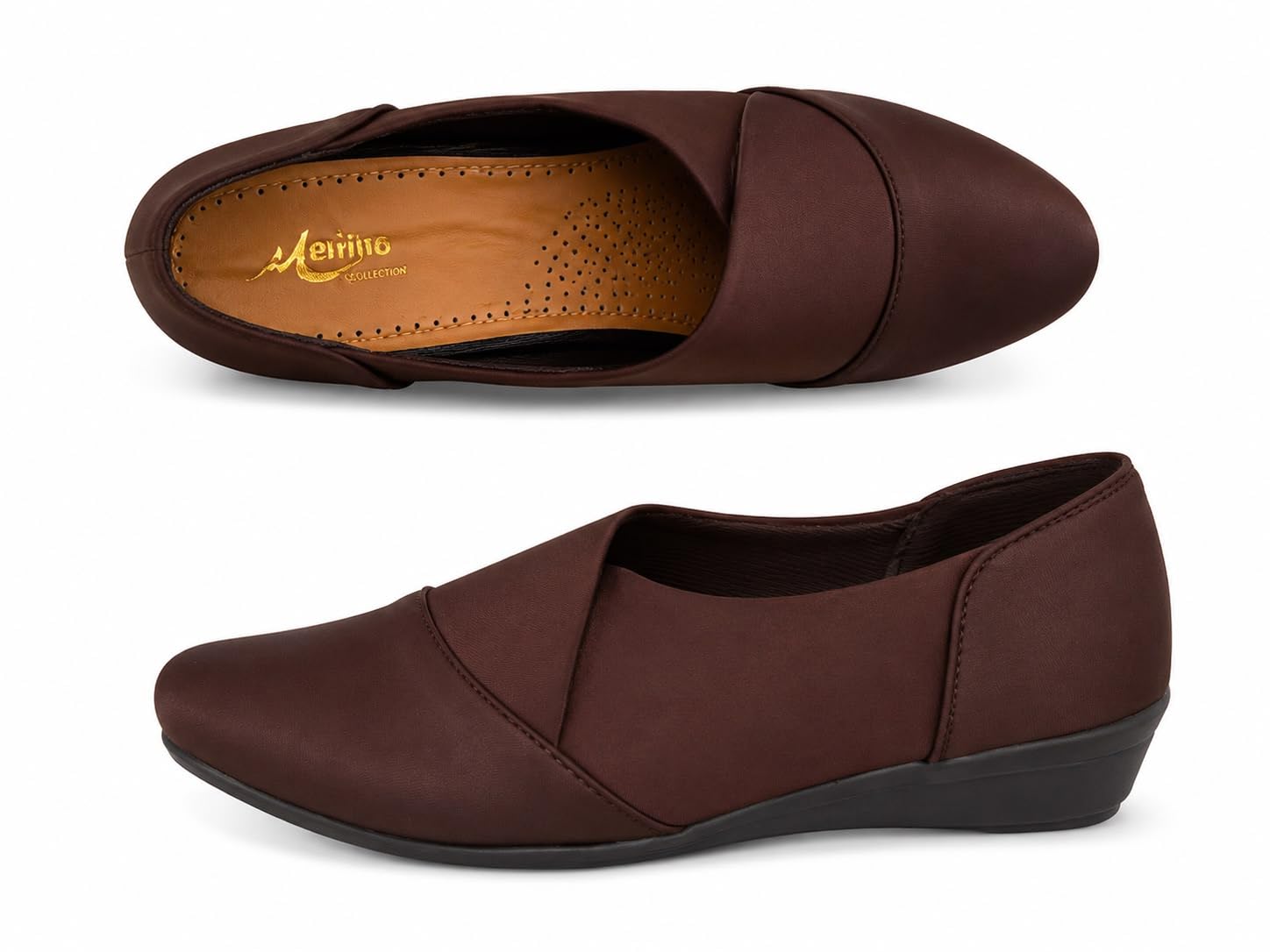 kirpa Drishti Merino Women’s Brown Comfort Slip-On Shoes | Lightweight Walking Flats | Soft Cushioned Footbed | Flexible Anti-Slip Sole | Everyday Casual, Office & Travel Footwear ind-5-picture-13
