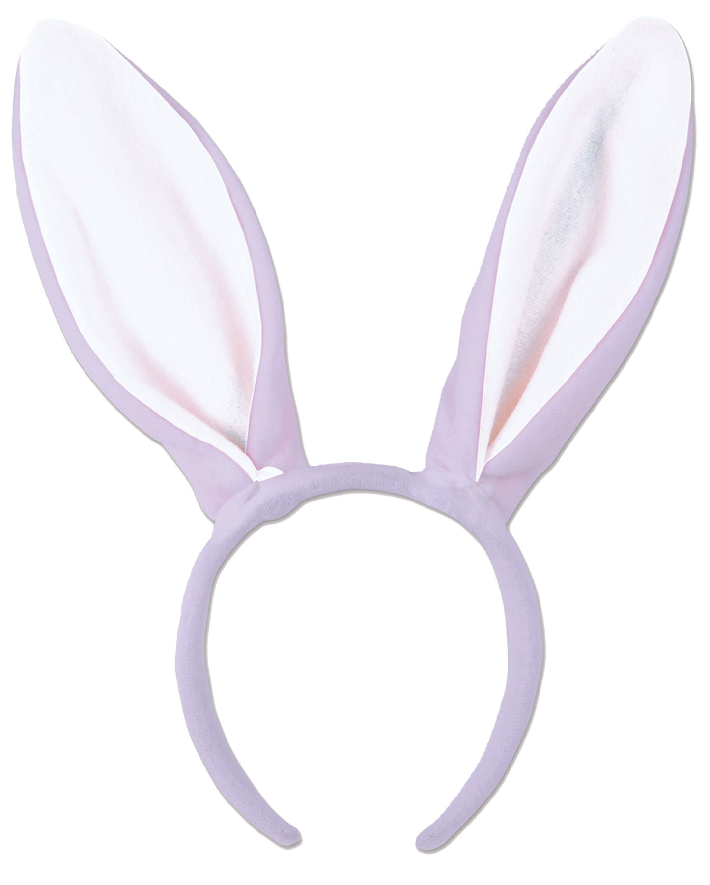 Easter Soft-Touch Bunny Ears - lavender & white