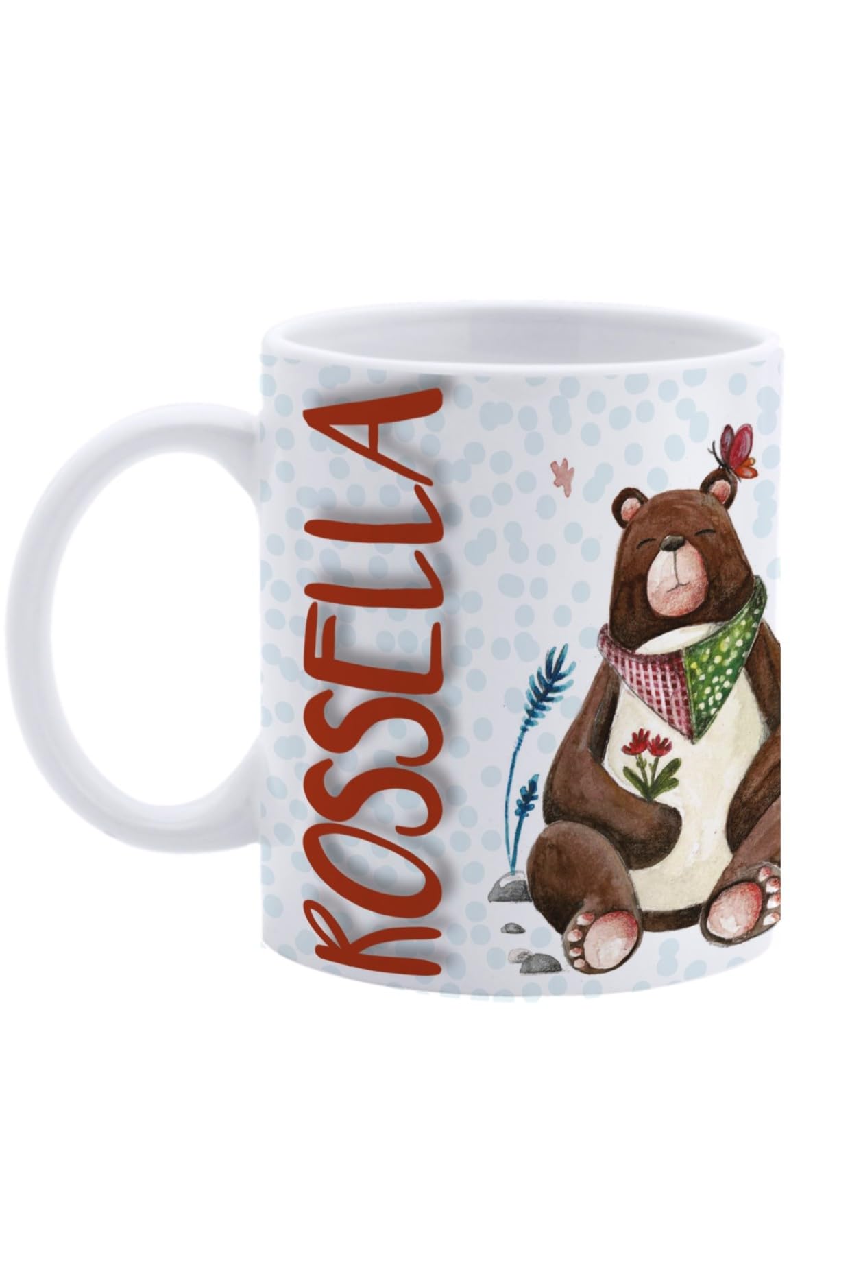 Paolo Chiari Tazza in Ceramica Caffè e Tè, Personalizzata con Nome, Idea Regalo Compleanno per Amici e Familiari, Certificata per Alimenti, Adatta al Microonde, Made in Italy (Rossella)