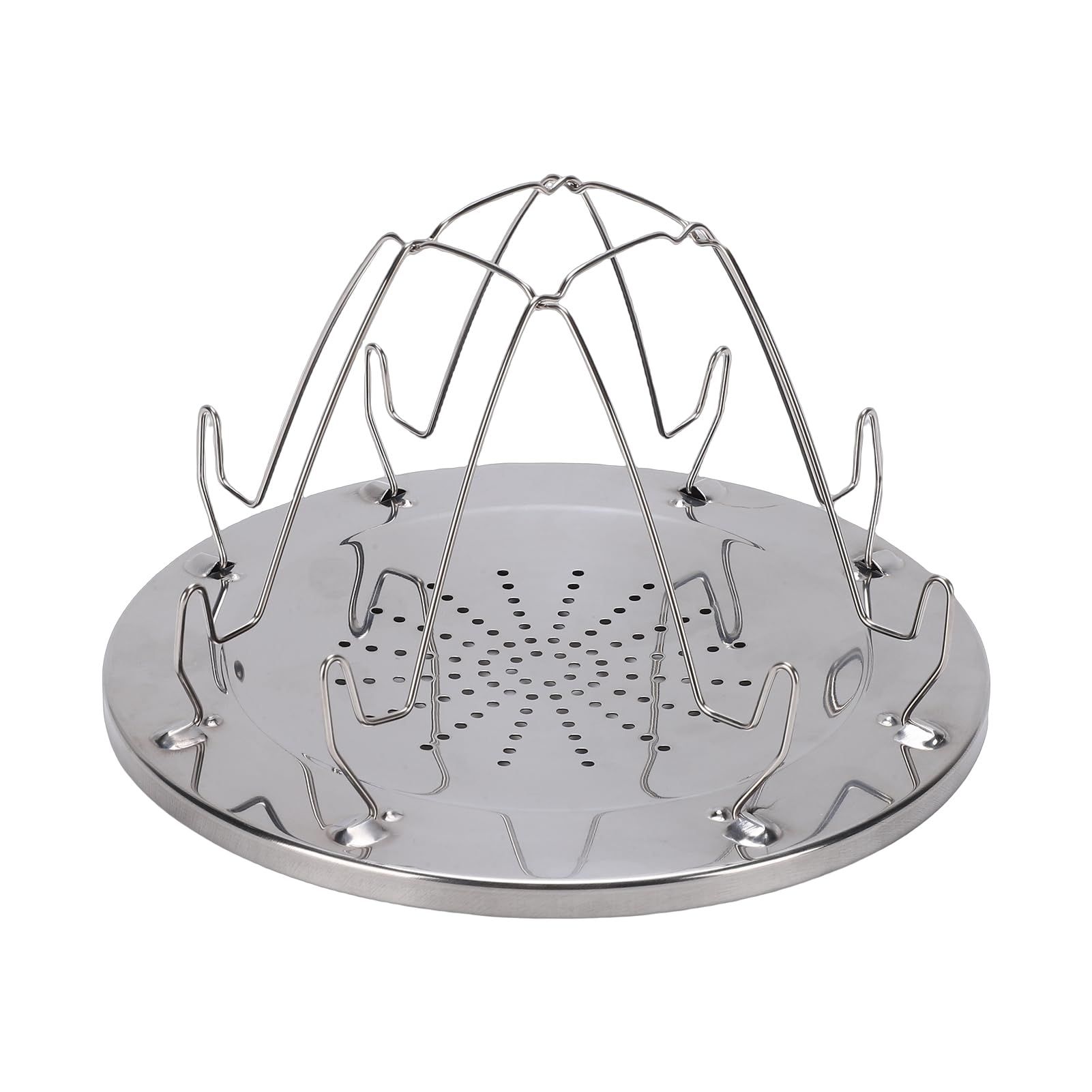 Wakects Tostadora para Acampar Tostadora de Pan Plegable de Acero Inoxidable Parrilla para Estufa de 4 Rebanadas con Base Perforada Bandeja de 8.66 Pulgadas para Acampar Picnic RV Cocina Al Aire