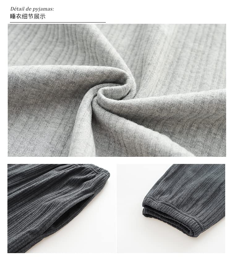 Pigiama Pigiama Uomo in Cotone A Maniche Lunghe A Maniche Lunghe Plus Cotone Homewear Vestito Abito Esterno Usura Casual