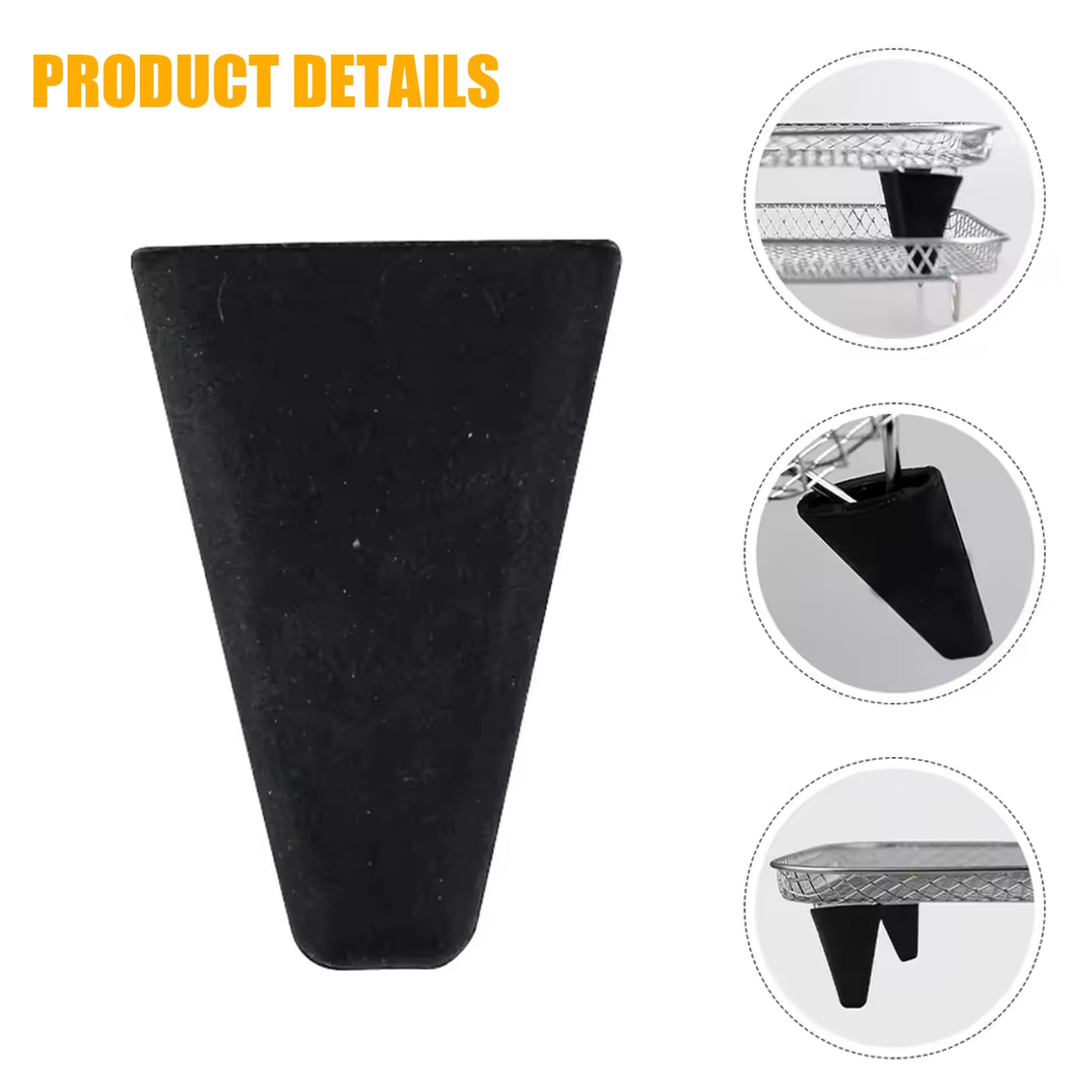 8PCS Air Fryer Basket Silicone Feet to Increase The Height and 1PC Dish Tongs, Non Slip Silicone Foot for Round/Square Air Fryer Racks, 1.3x1.8 Foot Racks