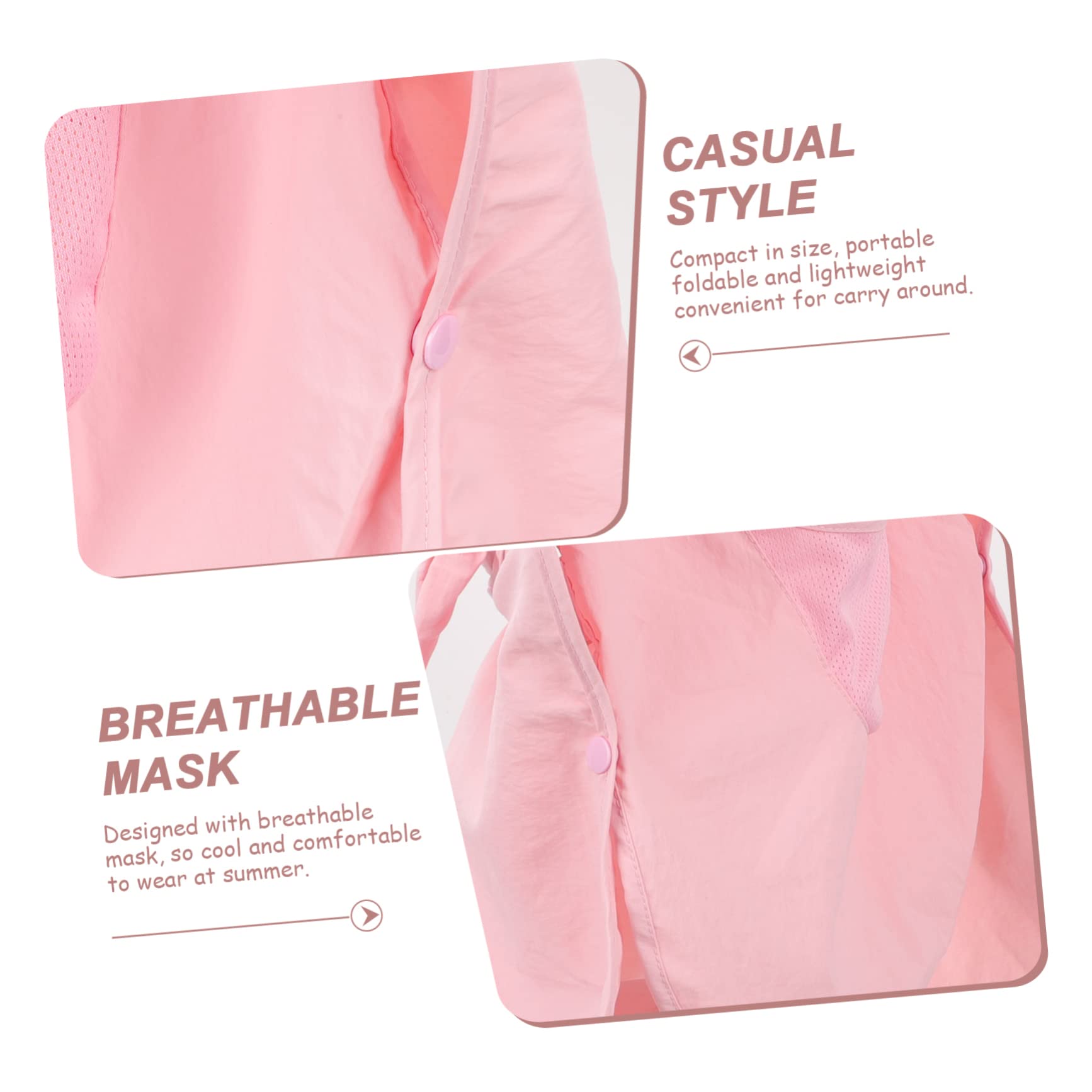 VALICLUD Chapeau De Soleil Extérieur Chapeaux De Soleil Respirants pour Femmes Chapeau De Couverture De Visage De Cou Chapeaux à Visière pour Femmes Chapeaux D'extérieur Nylon Rose