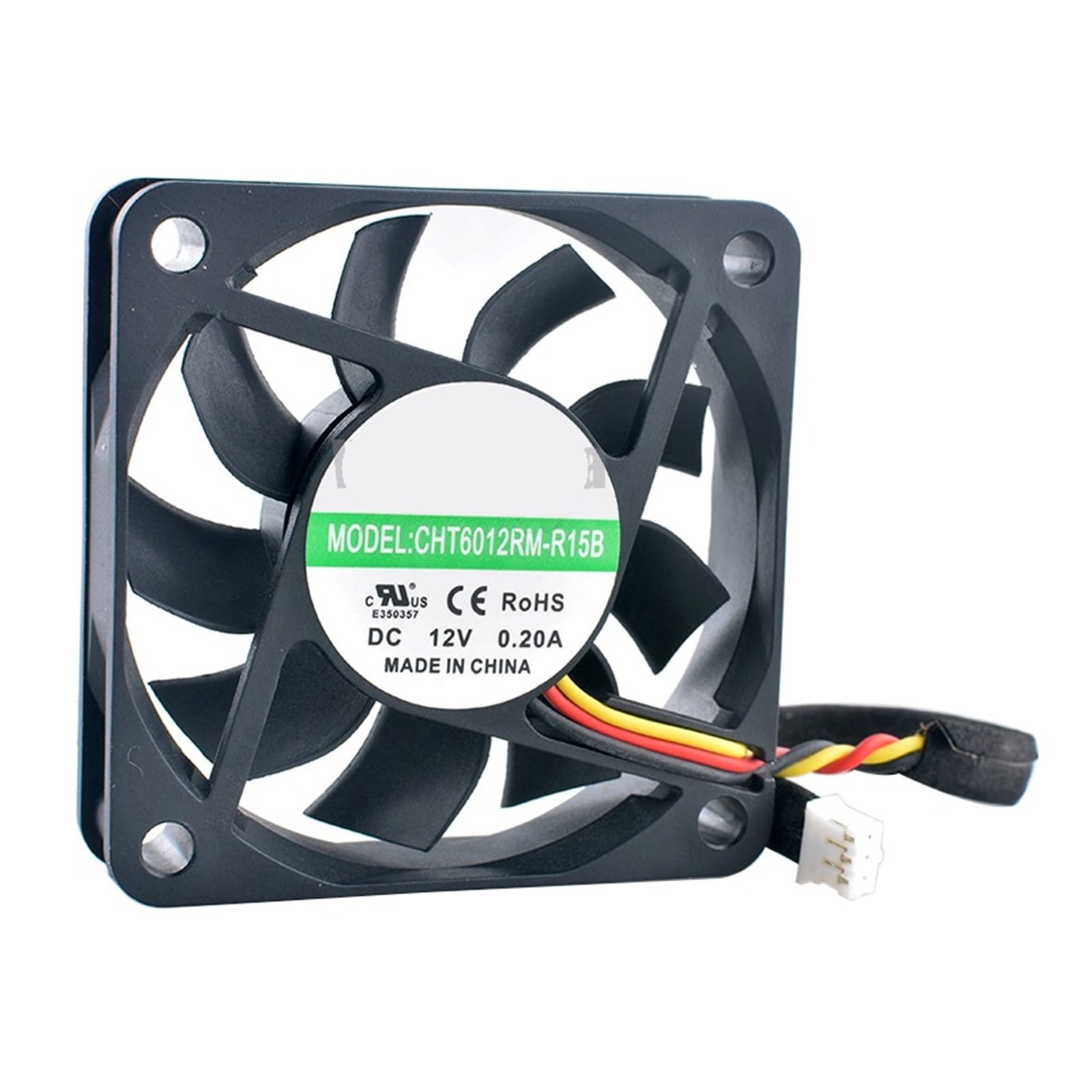 JJKKOZVQF CHT6012RM-R15B 6cm 60mm fan 60x60x15mm DC12V 0.20A 3pin Axial fan cooling fan