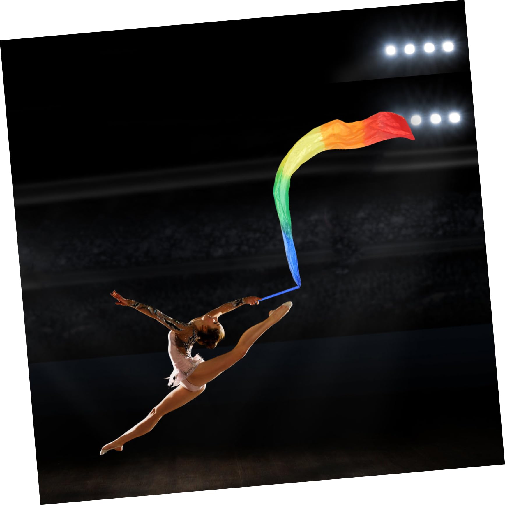 BESPORTBLE 9pezzi Nastri Colorati Per Ginnastica e Danza Accessori Per Allenamento Fitness Con Manico Leggero Per Attività Creative