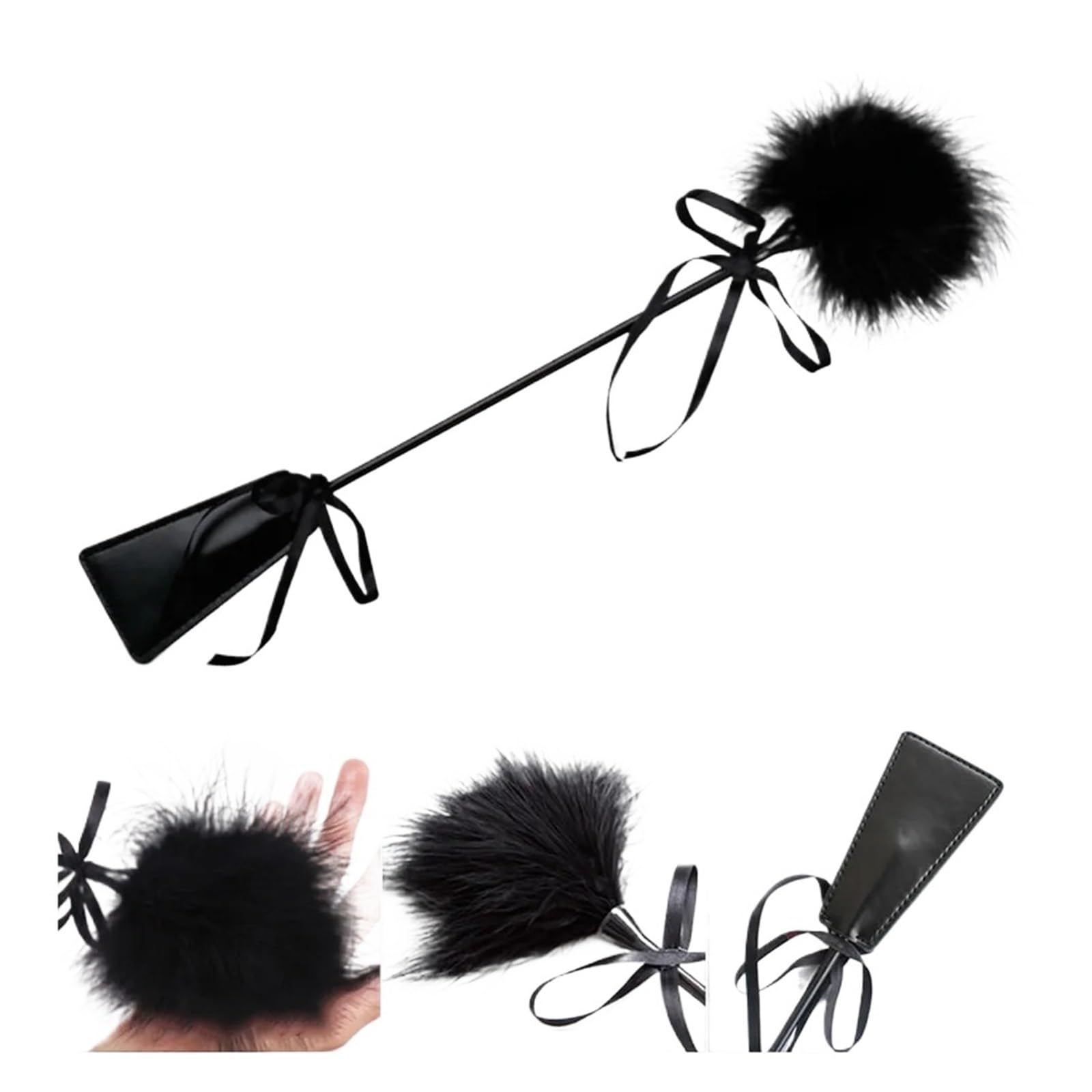 Genérico Látigo de Dos Funciones, látigo de Entrenamiento de Caballos de Plumas Suaves for Establecer una Buena comunicación y Comando con los Caballos.