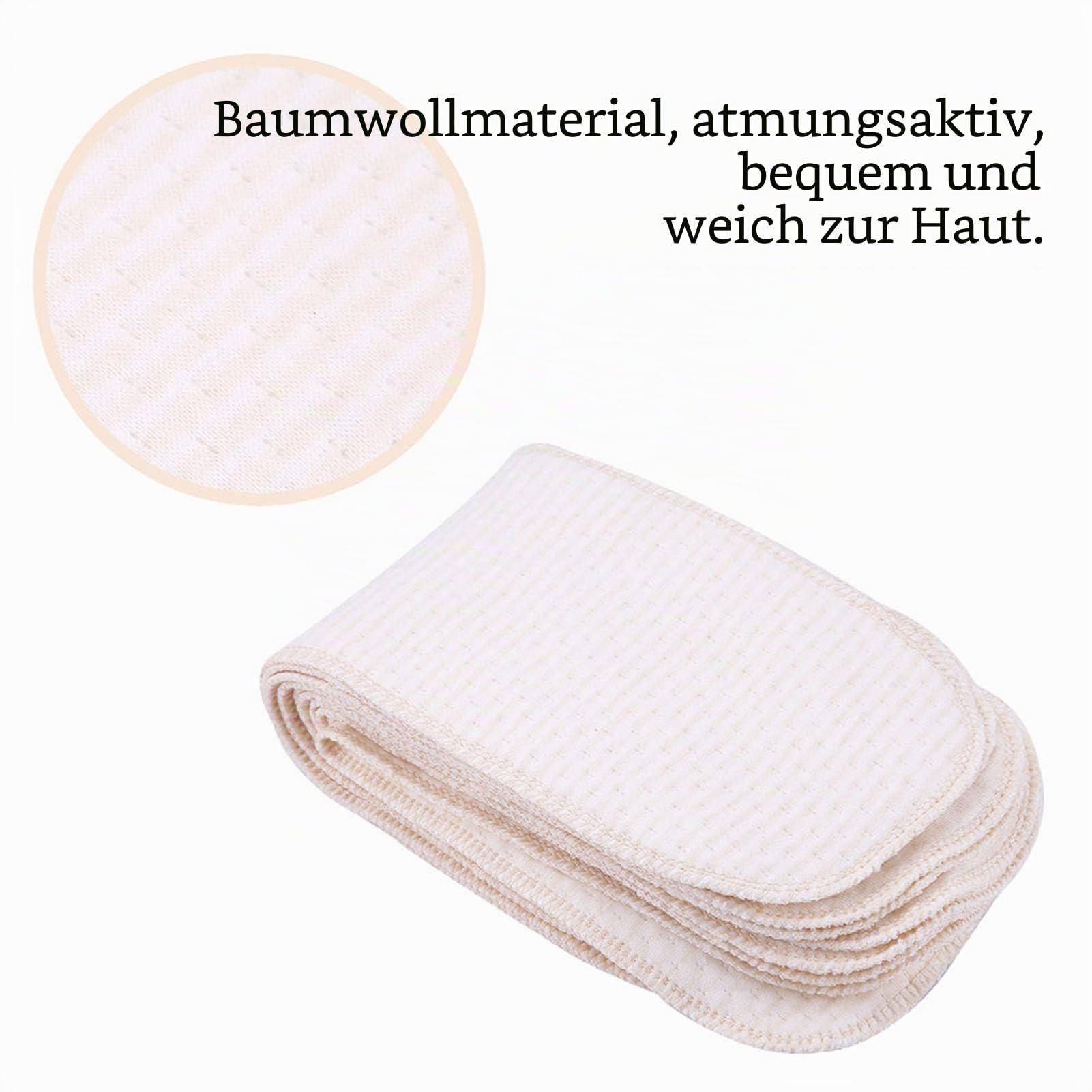 10 Stück Baby-Stoffwindeln aus Baumwolle, Wiederverwendbare Waschbare Einlagewindel, Waschbare Stoffwindeln für Neugeborene für den Sommer