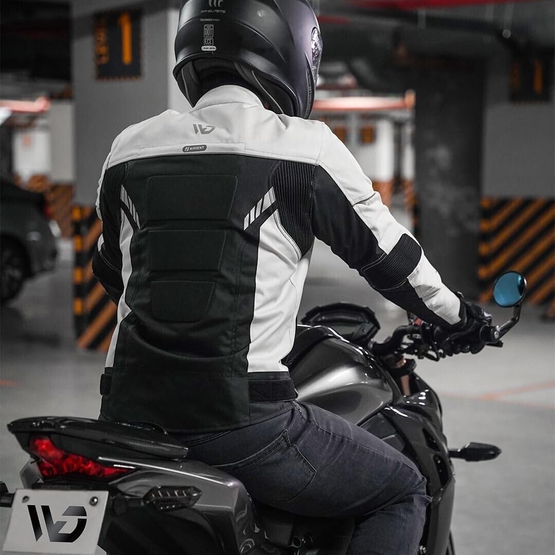Motorrad Jacke Herren – Leichte Textiljacke mit Protektoren & Herausnehmbarem Futter – Wasserdicht,Motorrad Jacke Herren Sommer & Winter