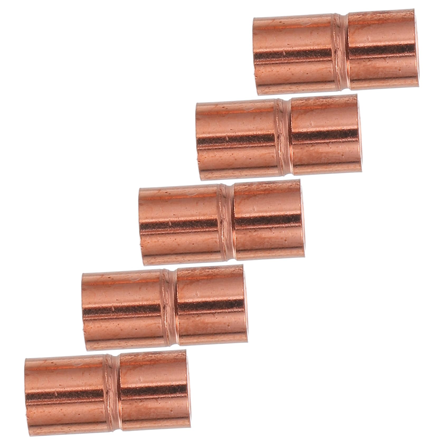 KICHOUSE Fitting Saver 5pcs Copper Straight Coupling High-voltage Hvac Fittings Industrial Accessory Kit