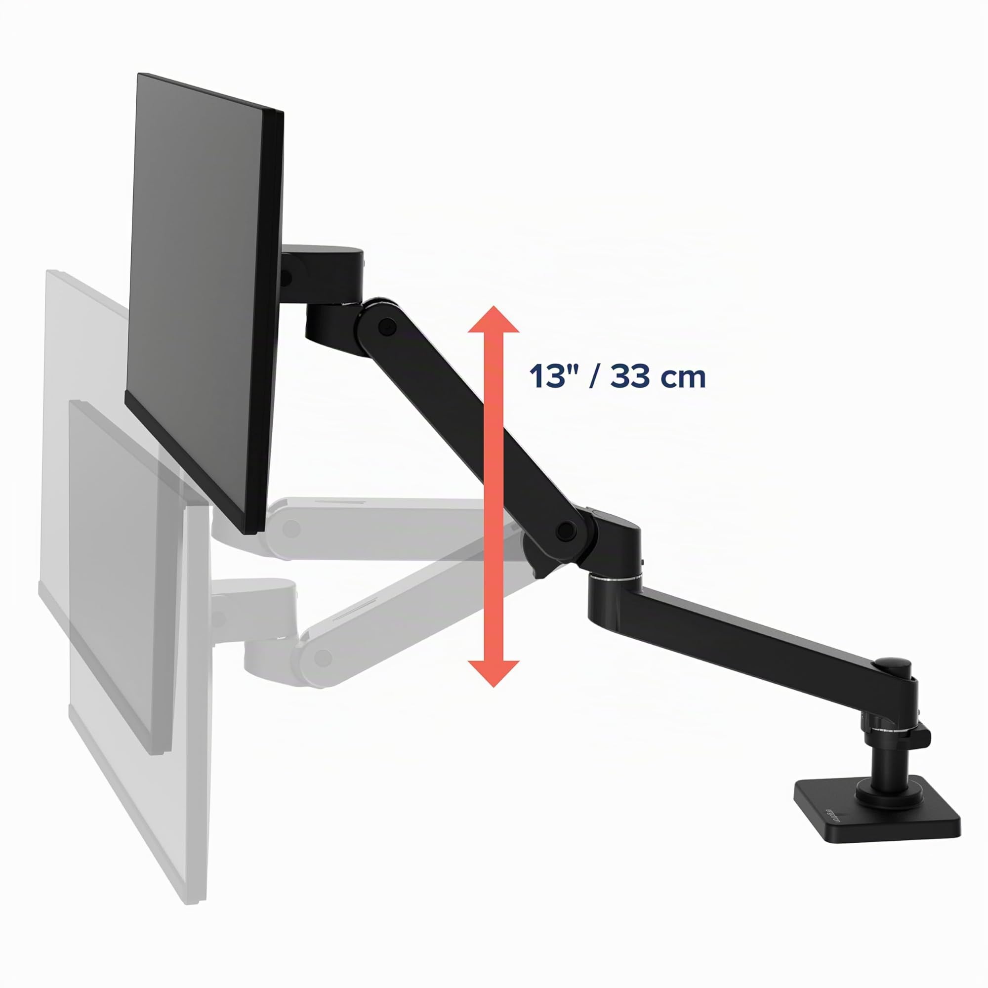Ergotron Bras de Moniteur LX Pro Premium amélioré, Support de Bureau Simple pour Moniteur – Convient aux écrans d'ordinateur Ultra Larges incurvés jusqu'à 34", 4 à 10 kg, VESA 75 x 75 mm ou 100 x 100