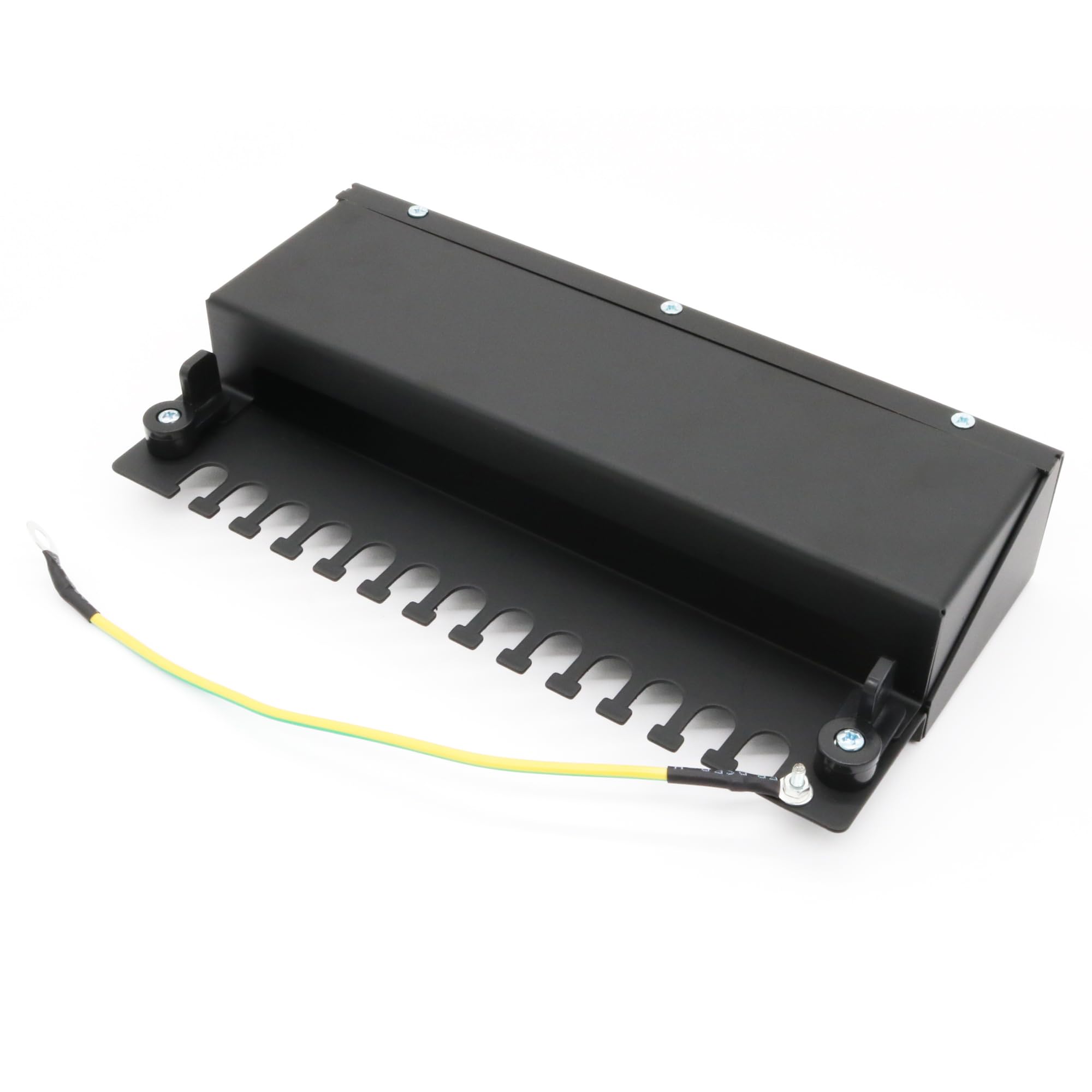 ARLI Patchpanel Cat8 inkl. 12x Keystone Cat8.1 Module – 12-Port Patchfeld Gehäuse Schwarz – Einfache Snap-In Montage – 1HE – Inkl. Kabelbinder & Montagematerial