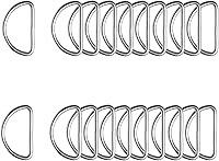 Vista 17 de 20 piezas de anillos en D de 1" (25mm) soldados de metal fuerte bronce semi-circular para collares de mascotas, hardware, bolsas, anillo de hebilla
