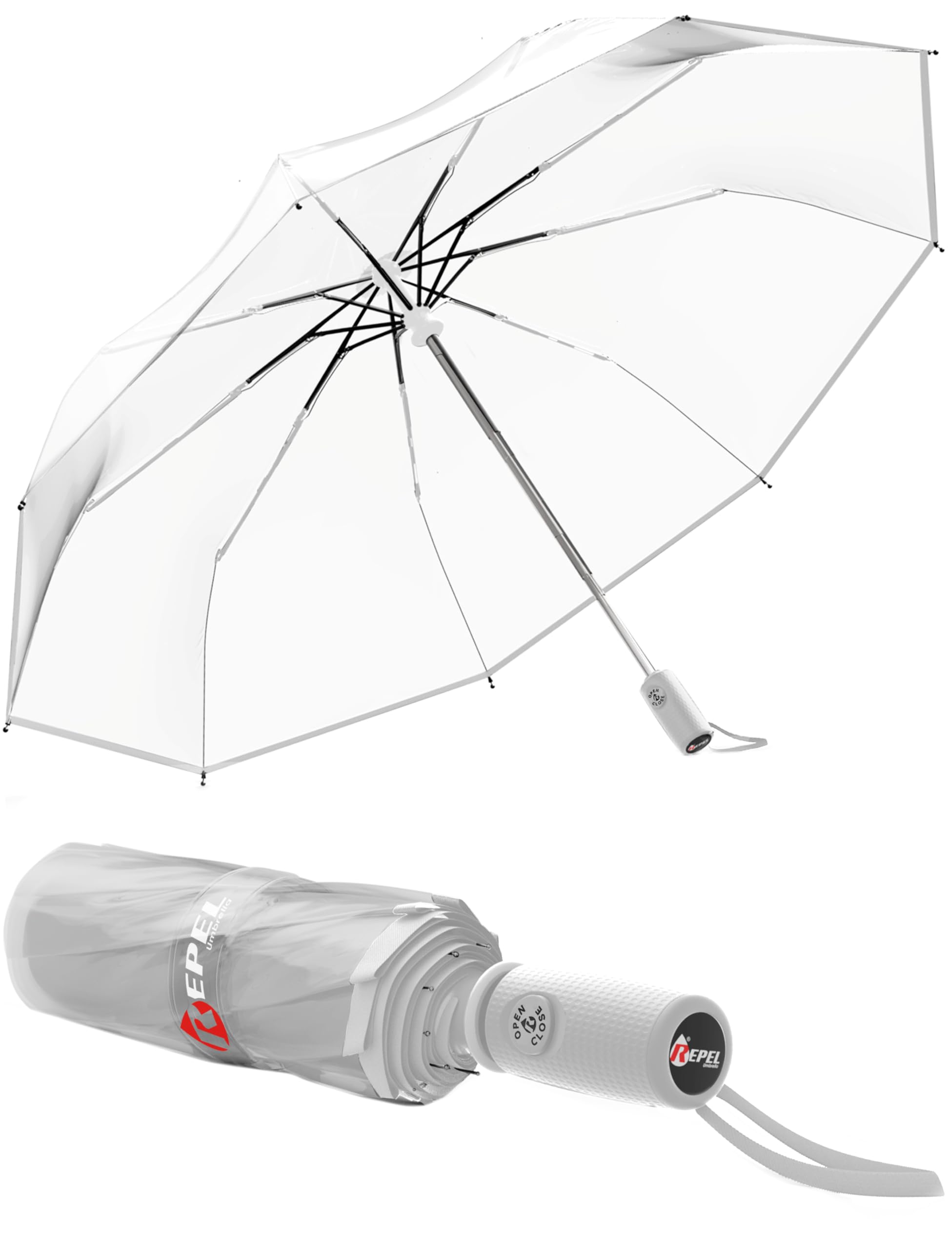 Windproof Travel Umbrella - Compact &amp; Withstands Winds up to 100MPH, Strongest Premium Auto Folding Umbrella for Rain and Sun - Durable, Light &amp; Portable for Women &amp; Men, Fits Backpack &amp; Cars
