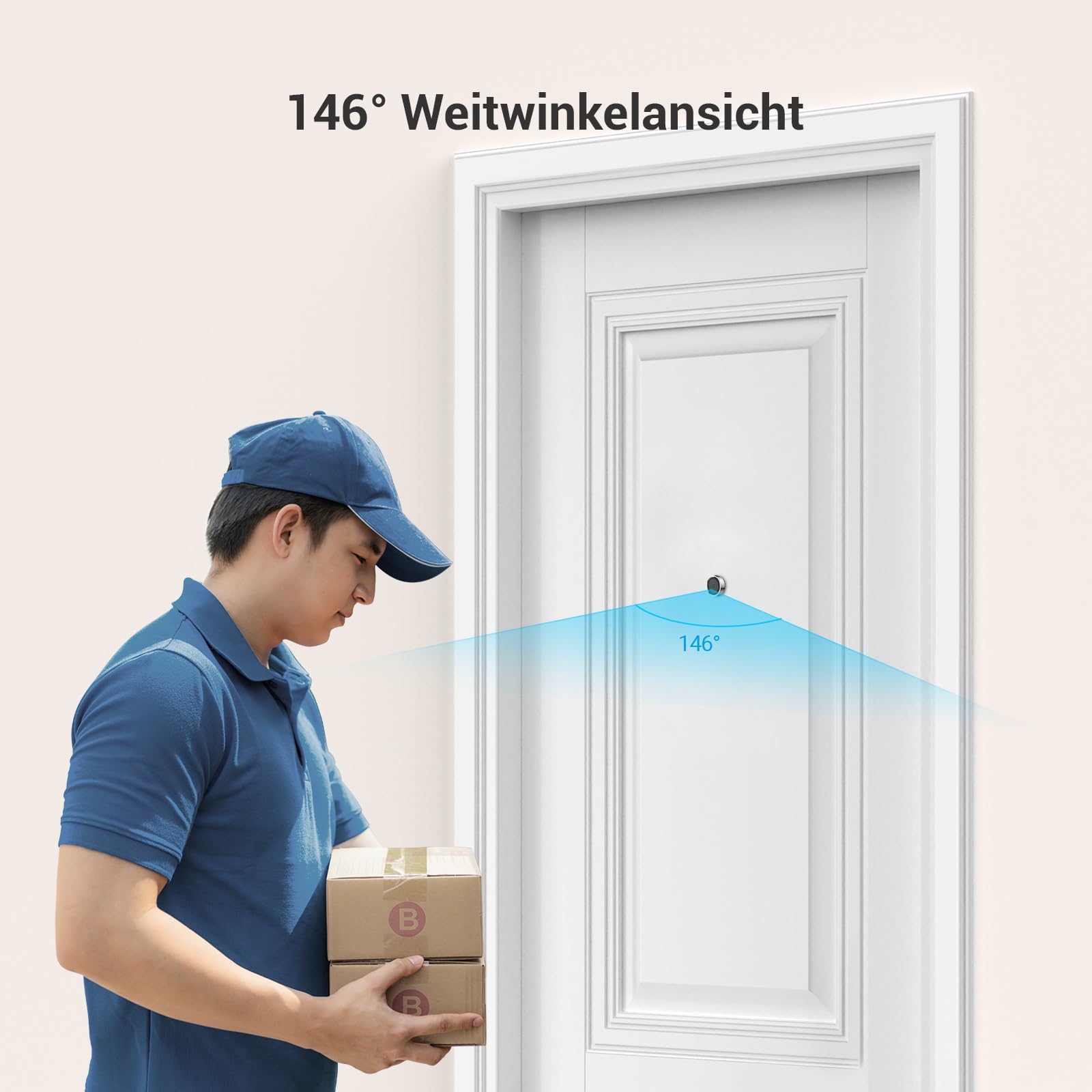 EZVIZ WLAN Türspion mit 4,3-Zoll-Farbbildschirm, 2MP Kabellose Video Türklingel Kamera mit 146°, 2200mAh Akku, 2,4GHz WiFi, Kein Bewegungsmelder, Keine Nachtsicht, Keine Videoaufzeichnung, CP2(Silber)