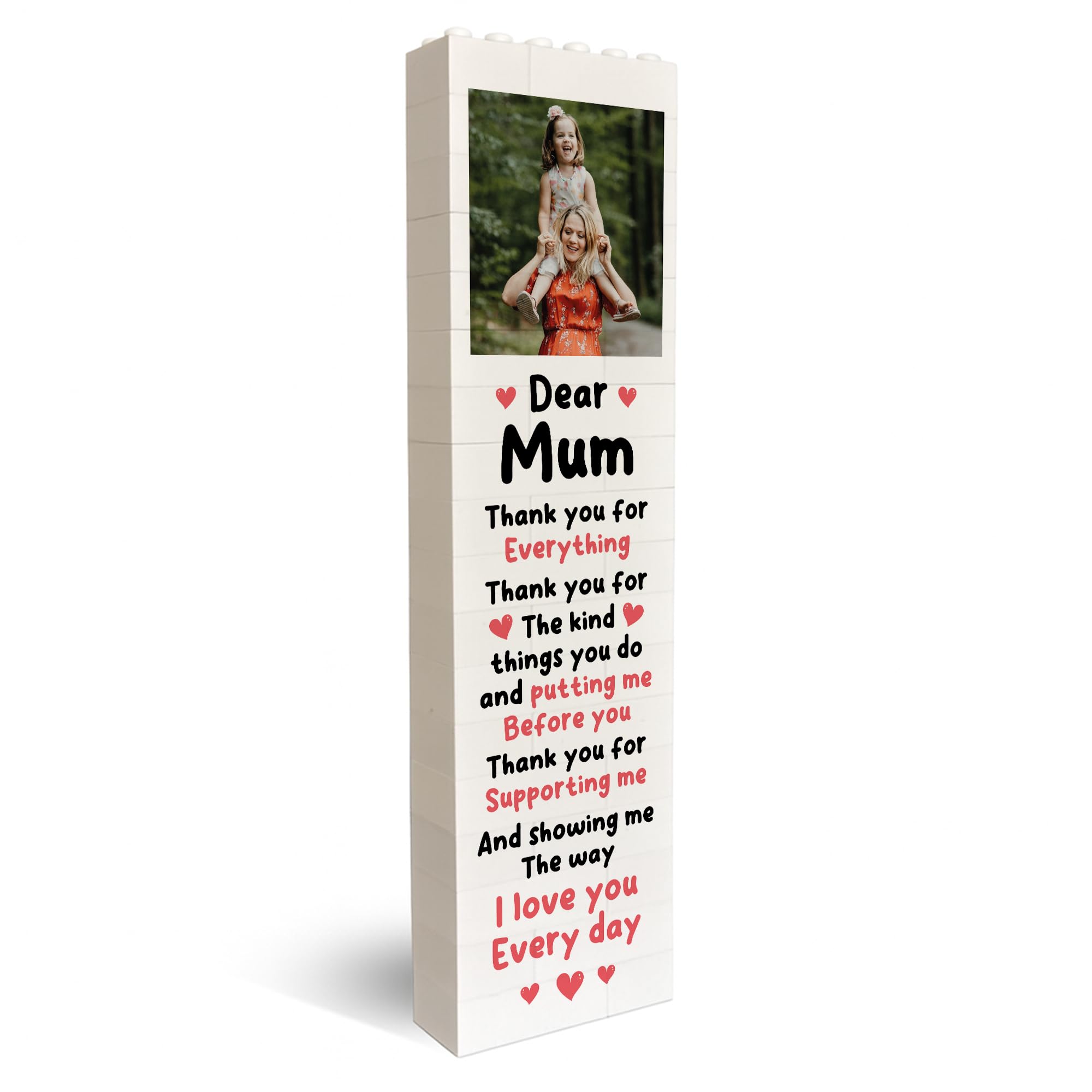 Red Ocean Personalised Mum Photo Building Block For Her Mum Birthday Christmas Puzzle Thank You For From Daughter Son Keepsake