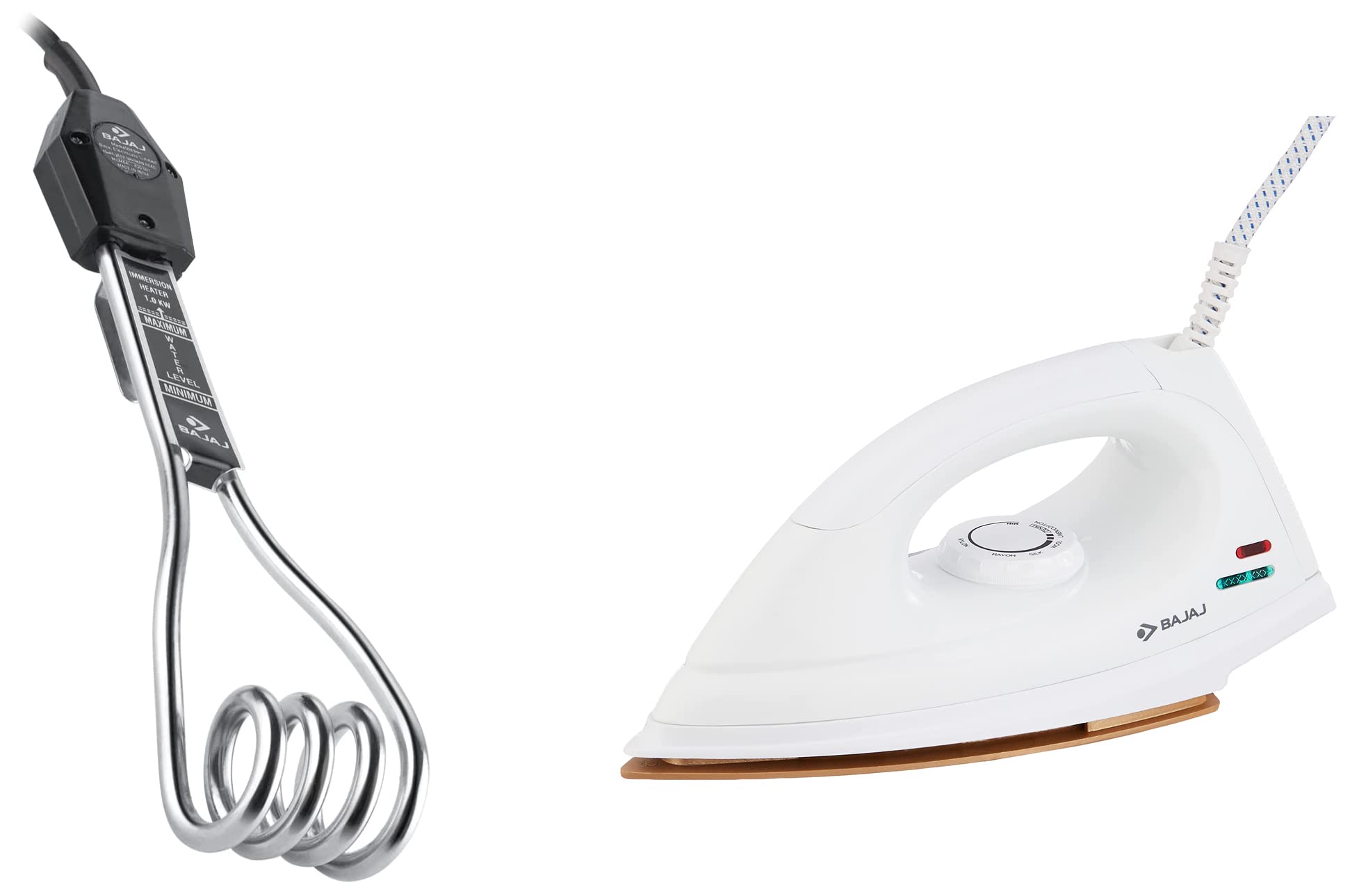 Bajaj DX 7 1000-Watt Dry Iron & Immersion Rod Water Heater Combo-image-43