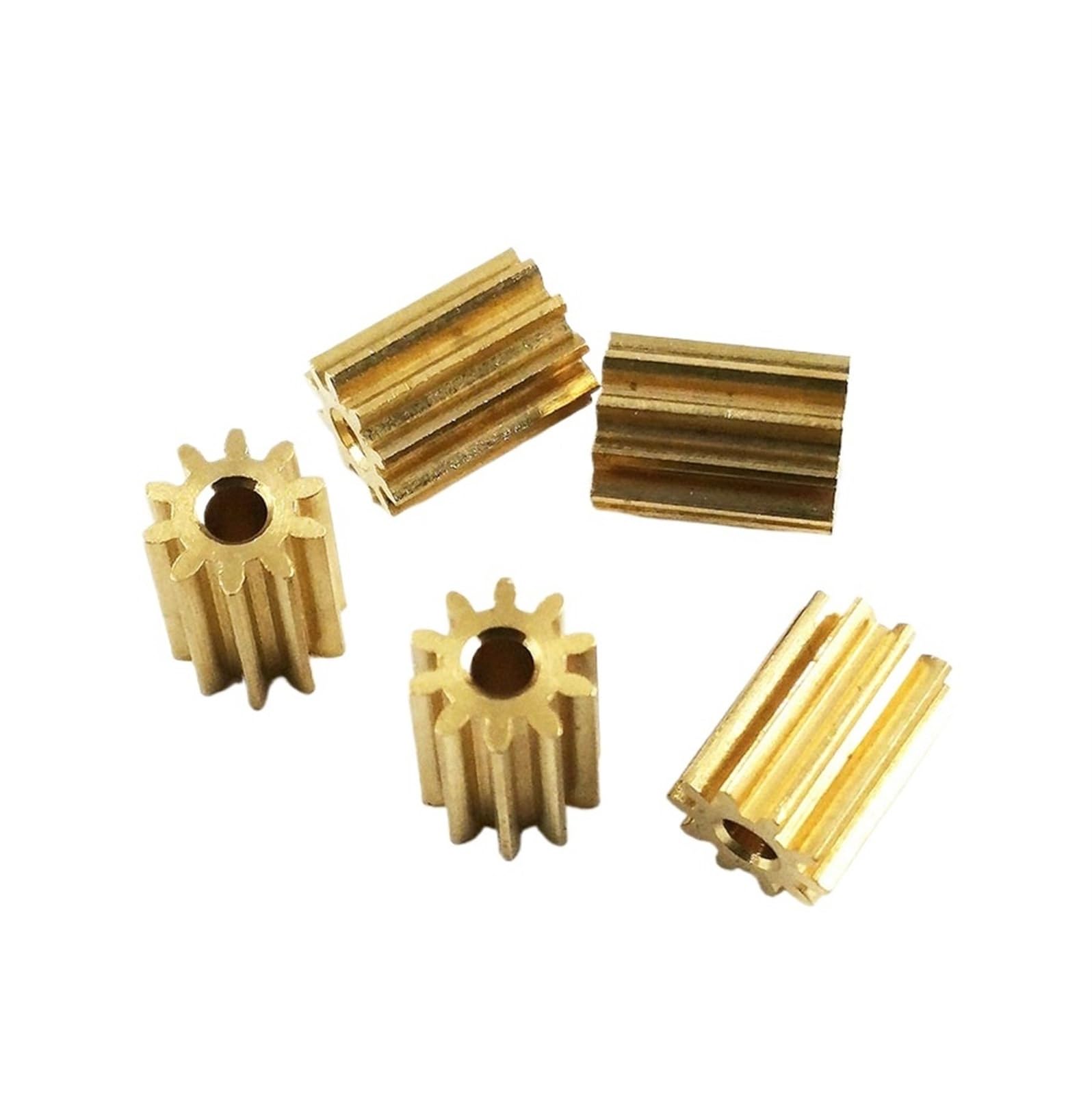 Bevel Gear Pinion Hardware Mechanical 5pcs 102A 0.5M Copper Pinion Teeth Width 8mm 10T Diameter 6mm Motor Gear for 2mm Shaft