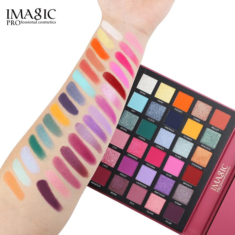 Image of IMAGIC Elegant Makeup Eyeshadow Palette, All In One Set 79 Colors Makeup Kit Matte Shimmer Eye Shadow Highlighters Contour Blush Powder All In One Makeup Palette 99.5g