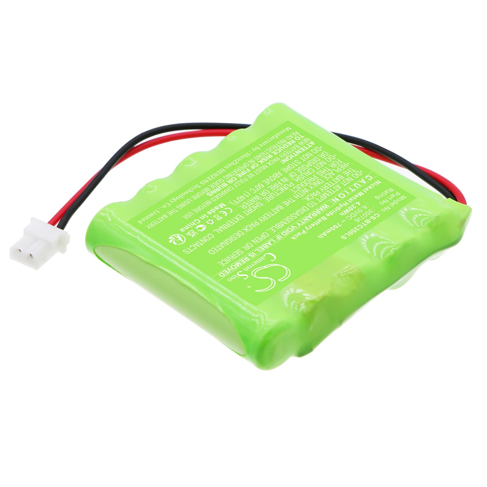 TECHTEK Batteria 700mAh compatibile con Bticino 3486, 3507/6, 4070, HC4070, HD4070, HS4070, N/NT/L4070 sostituisce 3507/6