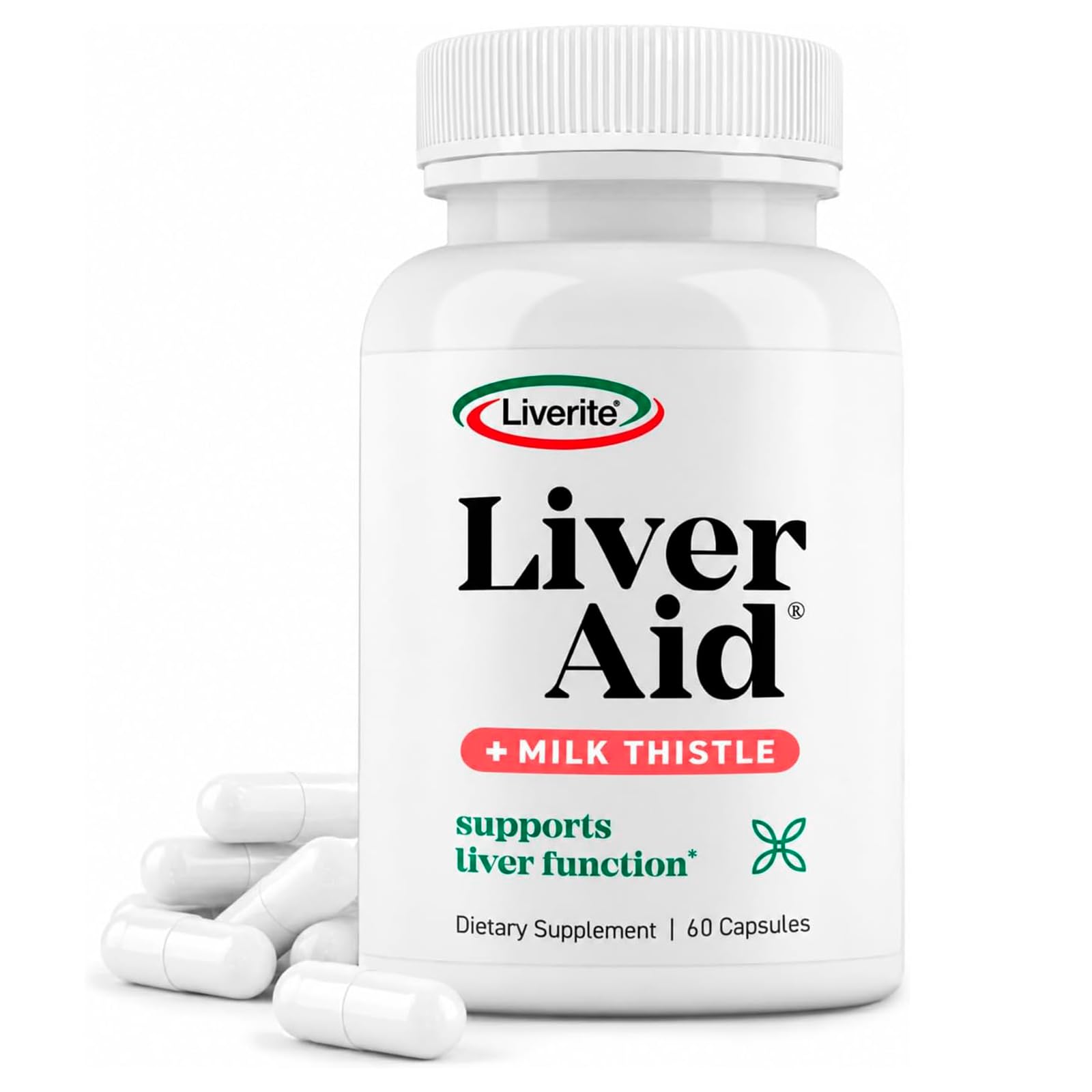 LIVERITE Suplemento de cardo-mariano com colina, aminoácidos, fosfolipídios e vitamina B12, 60 cápsulas