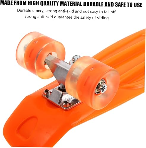 Miniatura 9 de INOOMP Monopatín esmerilado Pequeño tablero de pescado Woody juguete niño Juguetes al aire libre Patinaje principiantes Equipo de rueda intermitente