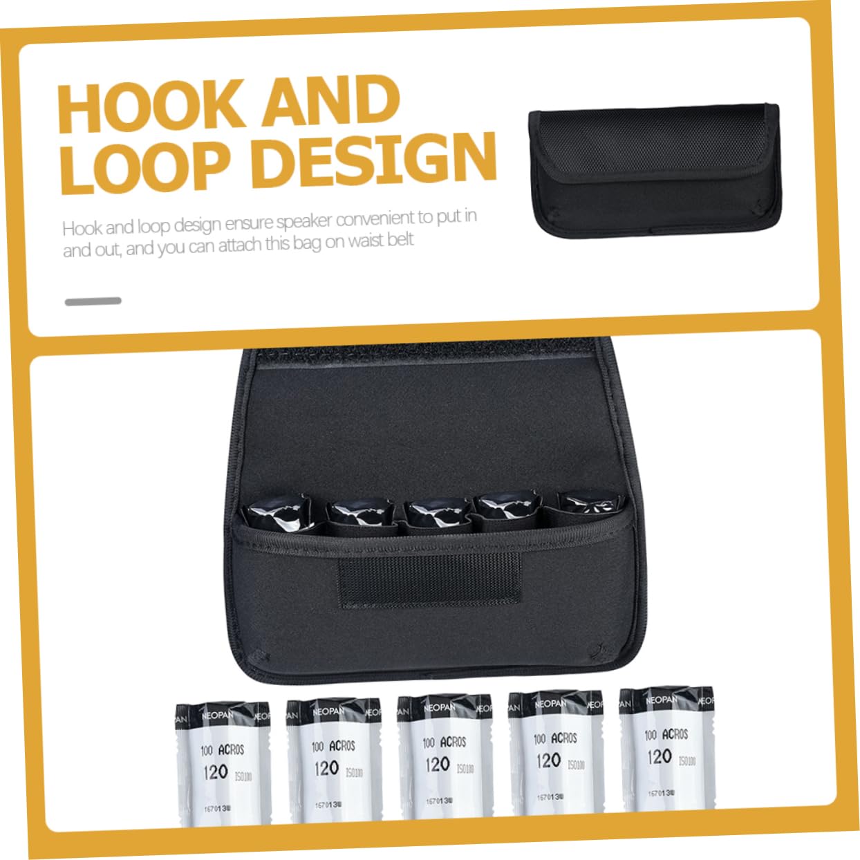 Angoily Filmdosen Etui Stoßfest Druckfest 5 Stück Organizer Tasche aus Robustem Material für Kamerafilme Kompakt Tragbar Filmdosenhalter für Fotozubehör