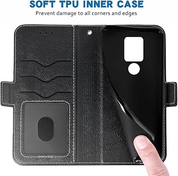 Compatible with Huawei Mate 20X Wallet Case Wrist Strap Lanyard Leather Flip Cover Card Holder Stand Cell Accessories Folio Phone Cases for Hawaii Mate20 X Mate X 20X Women Men Black