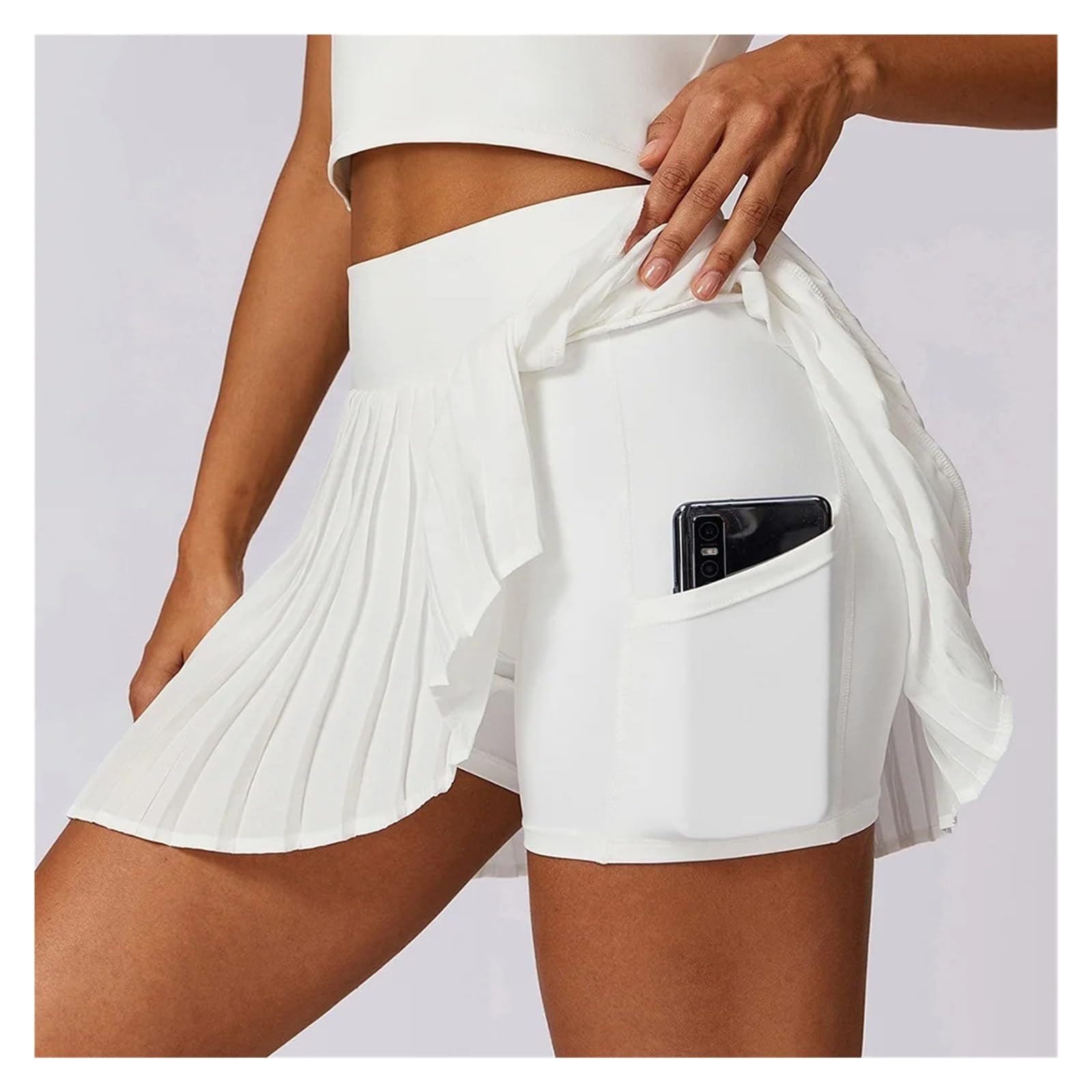 Tennisrock Damen Plissee Sport Röcke Tanzen Golf Rock for Frauen Gym Workout Fitness Shorts Hohe Taille Lauf Skort