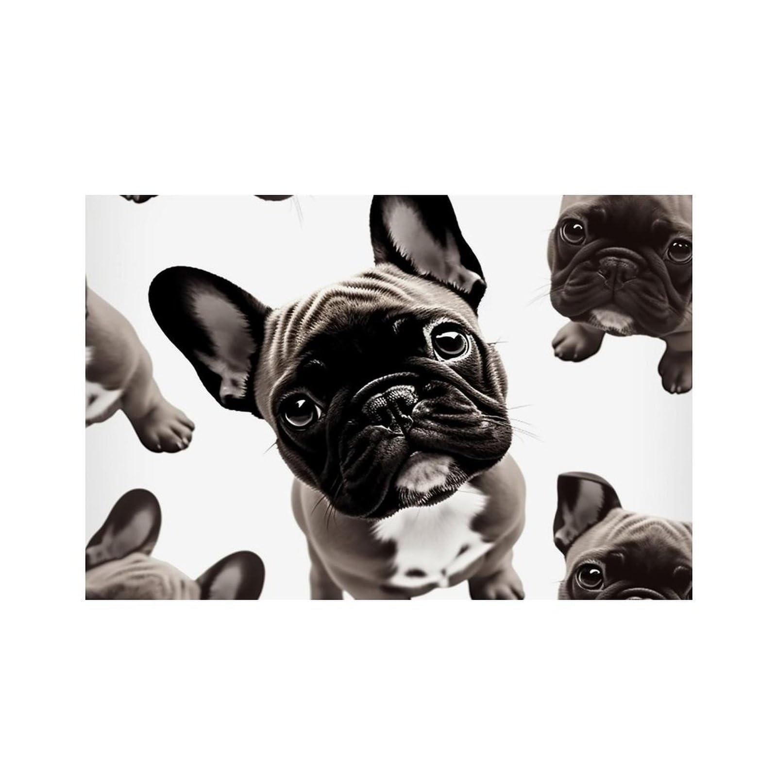 French Bulldog Place Mat for Restaurant, Portable Table Mat for Kitchen, Anti-Slip Placemats for Home, Fashionable Place Mats for Wedding, Party, Hotels, Apartments 30x45cm