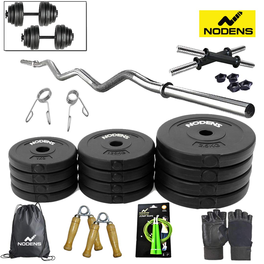NODENS 20KG PVC Home Gym Combo, 20Kg