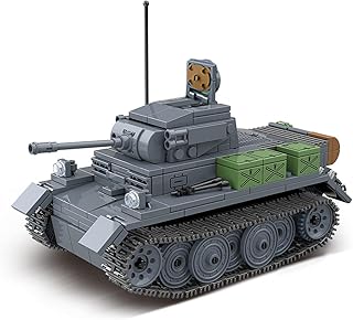 Technik Military Tank Building Blocks, 503 Pieces Military German Type 2L Tank Construction Toy, WW2 Army Clamping Blocks Tank Model Kit, Compatible with Mainstream Brands (503 Pieces)