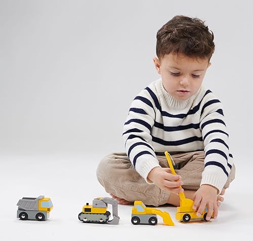 Miniatura 9 de mentari Vehículo de construcción de vehículos con piezas móviles, juego de 4, 18.11 pulgadas de longitud, juego imaginativo y creativo