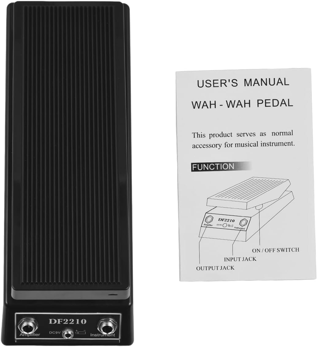 ギターペダルワウワウエフェクトステレオサウンドペダルエレキギタリスト用ブラック9V電源ロックとブルースパフォーマー用