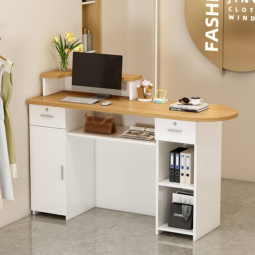 Amazon.co.jp: カウンター付き受付デスク、小売店チェックアウト